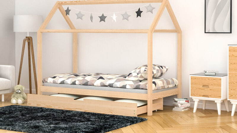 letto singolo con letto estraibile