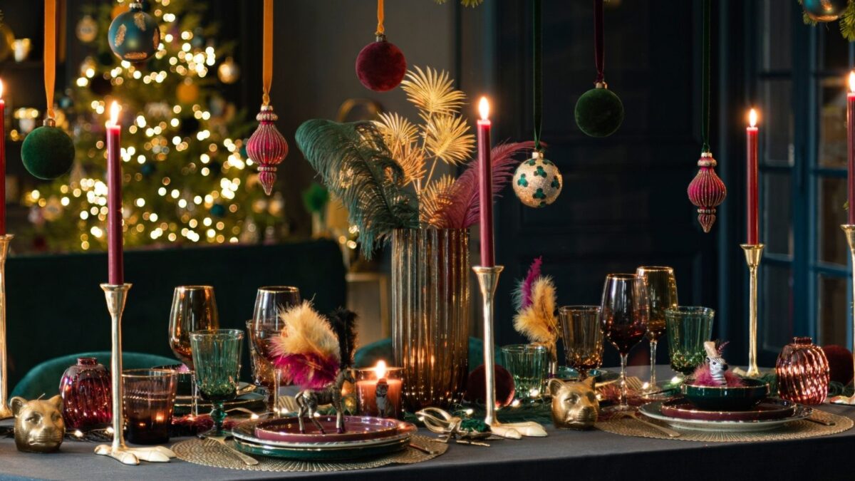 Un Natale barocco con la tavola delle feste di Maison du Monde