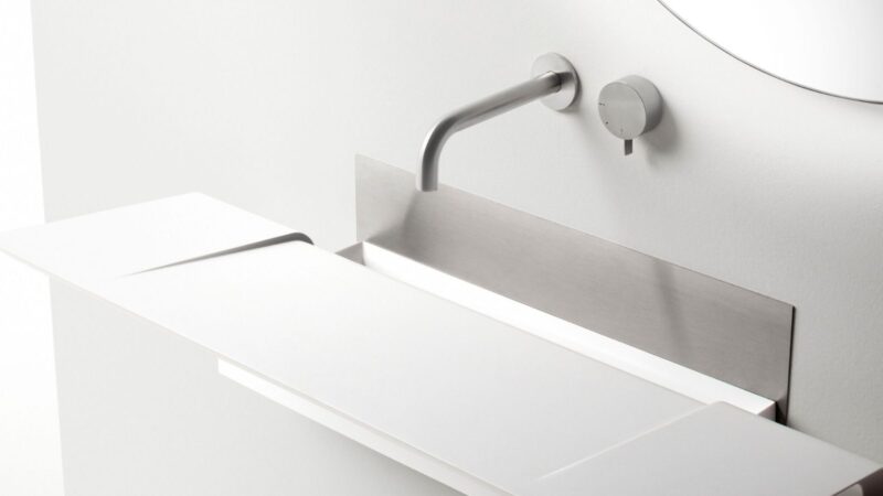 Lavabo in Cristalplant® Bio Active di Falper