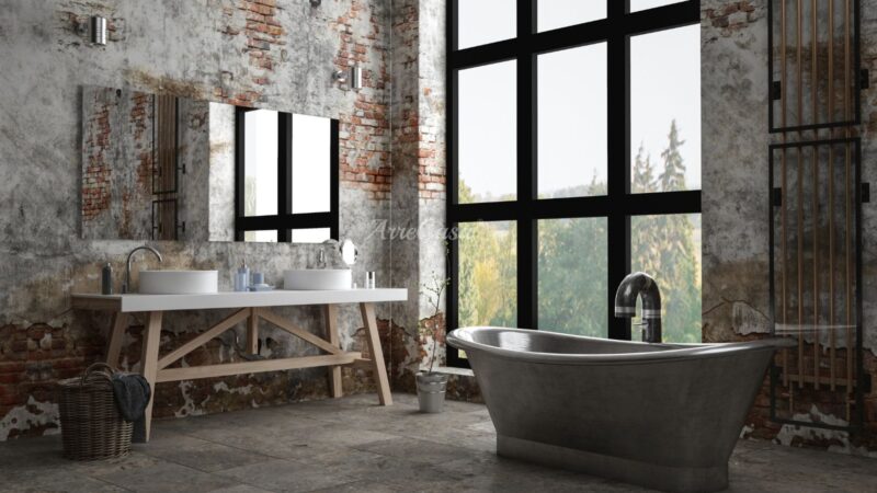 bagno stile industriale