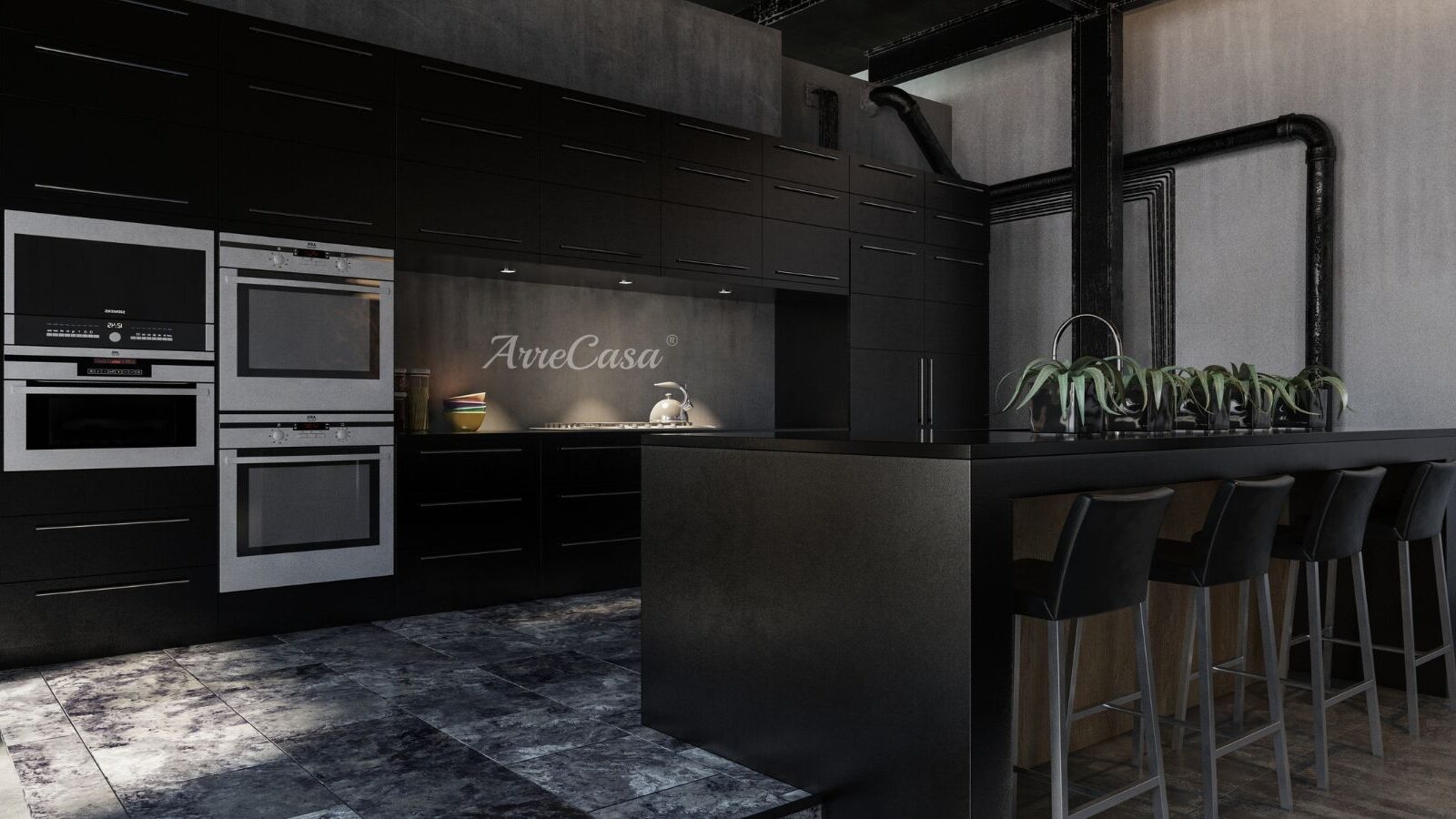 cucine nere moderne